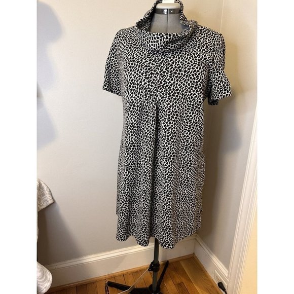 Robe BCBGMAXAZRIA Imprimé Animalier - Col Drapé (cowl Neck), Taille M, Occasion Très Bon état